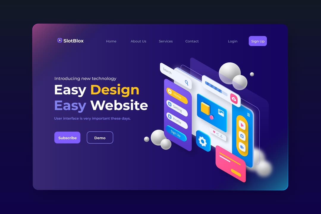 Website design concept illustration