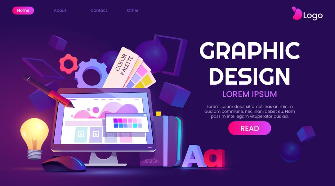 Creative graphic design illustration